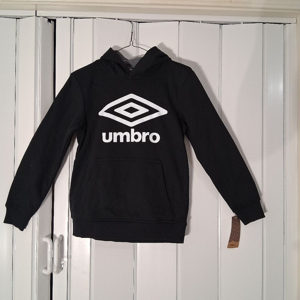 Umbro Kids Black and White Logo Hoodie
